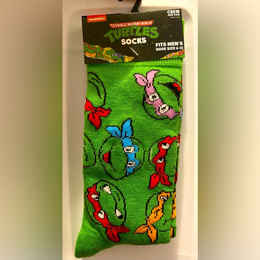Fun Novelty Socks Featuring  “Teenage Mutant Ninja Turtle